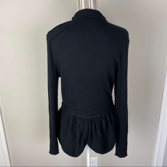 Magaschoni Black Tie Waist Cashmere Cardigan - Picture 2 of 4